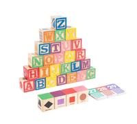 Alphabet Block - Wood 7.87x6.1x1.57 Inches | Spelling Game | Educational Toy Colorful Learning Blocks For Kids Early Literacy Teaching Classroom Home And Daily Use