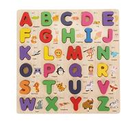 Alphabet Blocks, Wooden Alphabet Puzzle, Capital Letters, Early Learning, Cognitive Puzzle Board, Intellectual Development, Enlightenment Toys