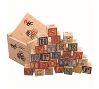 Alphabet Blocks - Wooden Educational Number Bricks, Colourful Preschool Learning Stacking Toys | Animal Pattern Cubes, Early Development Playset, Interactive Sorting Building Activity Home