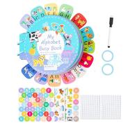 Alphabet Book - Early Learning Letter Book, Educational Cognitive Toy, Interactive Activity With Durable Development Activity Pages | Preschool Kids Fun For Boys And Girls Home School Classroom Play