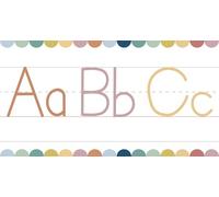 Alphabet Bulletin Board Set - 15 PCS ABC Wall Decorations Cursive Alphabet Line for Classroom Wall for Pre School Elementary Classroom Homeschool, Playroom Bedroom Decorations