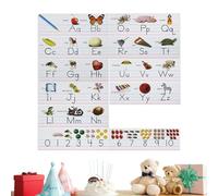Alphabet Bulletin Board Set, Preschool Letter Learning Cards for Wall, Learning Cards Homeschool Tools for Kindergarten Daycare Center Early Education Playroom School Nursery