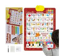Alphabet Chart for Wall, Bilingual Interactive Toy, Spanish and English Music Electronic Alphabet Poster - for Ages 3-8 Classroom Daycare Home Nursery Playroom