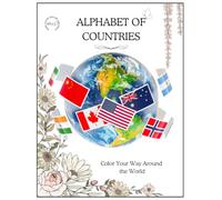 Alphabet Coloring Book for Kids: Floral ABC Letters, World Countries, Fruits, and Creative Coloring Fun to Inspire Learning and Imagination