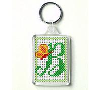 Alphabet Cross Stitch Key Ring Kit, Letter B