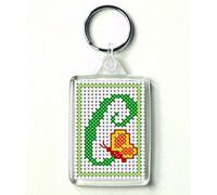 Alphabet Cross Stitch Key Ring Kit, Letter C