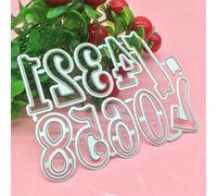 Alphabet Die Set - 26 Capital Letter Metal Cutting Dies, Durable Embossing Stencils for Scrapbooking, Card Making, Paper Crafts, Album, Decorative Words Template, Decor for Birthday Die-Cutting，10 num