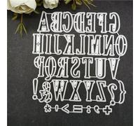Alphabet Die Set - 26 Capital Letter Metal Cutting Dies, Durable Embossing Stencils for Scrapbooking, Card Making, Paper Crafts, Album, Decorative Words Template, Decor for Birthday Die-Cutting，26 let