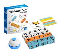 Alphabet Educational Game, Toy for Assigning English Words, Learning Blocks for Learning Letters, for Children from 3 Years, for Preschool, Activities, Classroom, Home, Travel, Birthdays and P