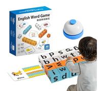 Alphabet Educational Game, Toy for Assigning English Words, Learning Blocks for Learning Letters, for Children from 3 Years in Preschool, Kindergarten, Home, Travel, as