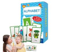 Alphabet Flash Cards - Educational Letters Learning Set | Creative Preschool for Children Supporting Early Literacy Letter Recognition, 4.21x2.4x0.04 inches