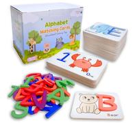 Alphabet Flash Cards for Kids Ages 3-8 - Number and Letter Flash Cards - Montessori Alphabet Puzzle & Matching Game - Letter Recognition for Kindergarten & Preschool Learning