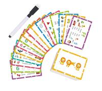 Alphabet Flash Cards for Kids - Early Learning Cards for First Words | 56 Colorful Letters, Numbers & Shapes Recognition Flash Card for Kids