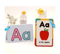 Alphabet Flash Cards for Kids, Early Learning First Word Cards for Preschool Children and Toddlers, Teach ABC Letters, English Words, Uppercase and Lowercase