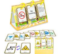 Alphabet Flash Cards for Toddlers, 72 Road Signs Learning Cards with Multiple Common Safety Signs, Montessori Phonics Toy for Kids Ages 3+ Preschool Educational Gift for Classroom (C, One Size)