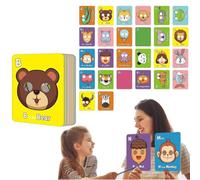 Alphabet Flash Cards, Giant ABC Animal Flash Cards for Toddler 3-5, Alphabet Picture Mnemonic Cards, 26 Lowercase and Uppercase Letter Card, Educational Learning Games for Kids