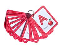 Alphabet Flashcards A to Z for Toddlers | 26 ABC Flash Cards with Pictures & Binding Ring | Laminated, Tear-Proof, Wipeable Learning Cards | Preschool Early Learning Educational