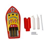 Alphabet Games for Toddlers 2-4 Years Boat Powerd Tin Toy Recycle Steam Boat Collectable Vintage Retro Educational Education Thick It (AS Show, One Size)
