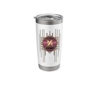 Alphabet Glamour Initial Vintage Art Letter Monogram Retro Stainless Steel Insulated Tumbler