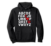 Alphabet I Love You Hidden Message Pullover Hoodie