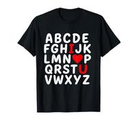 Alphabet I Love You Hidden Message T-Shirt