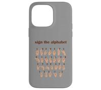 Alphabet Inclusive Sign ABC ASL American Sign Language Case for iPhone 14 Pro Max