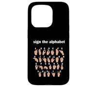 Alphabet Inclusive Sign ABC ASL American Sign Language Case for iPhone 15 Pro