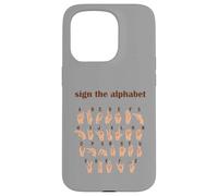Alphabet Inclusive Sign ABC ASL American Sign Language Case for iPhone 15 Pro