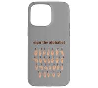 Alphabet Inclusive Sign ABC ASL American Sign Language Case for iPhone 15 Pro Max
