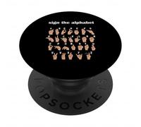 Alphabet Inclusive Sign ABC ASL American Sign Language PopSockets Adhesive PopGrip