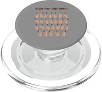 Alphabet Inclusive Sign ABC ASL American Sign Language PopSockets PopGrip for MagSafe
