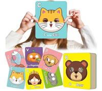 Alphabet Learning Cards | Letter Preschool Flash Cards - Fun Educational Game, Animal Alphabet Toy for Home Classroom Activities Childhood Practice Recognition
