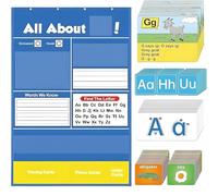 Alphabet Learning Pocket Chart, Alphabet Learning Chart, All About Letters Pocket Chart, Supports Early Literacy/Interactive Homeschool Aid For Classroom (1set, 1)