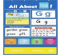 Alphabet Learning Pocket Chart Alphabet Wall Chart ABC Flash Cards Learning Games, Handwriting Practice Letter Tracing for Kids Homeschool Preschool Kindergarten Learning Activities Must Haves