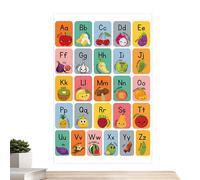 Alphabet Learning Poster, Education Tool, Wall Display For Language Development, Self Adhesive Study, Nursery Classroom Decoration, English Letter Learning Aid For Boys Girls