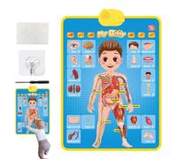 Alphabet Learning Poster, Electronic Interactive Talking Teaching Poster with Music, Learning Poster for from 3 Years