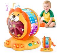 Alphabet Learning Toys for Toddlers 1-2 Year Old, Lion Spin and Sing ABC Letter Interactive Toys with Lights Sound, Musical Educational Toys for Boys Girls Kids, First Christmas Birthday Gift