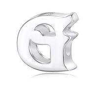 Alphabet Letter Charms fit Pandora Charms Bracelet 925 Sterling Silver Initial A-Z Alphabet Beads Fit European Name Bracelet (Letter G Charms)