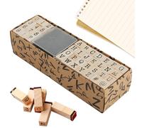 Alphabet Letter Stamp Set - for Kids Art & Crafts, Numbered Marking Tools, Decorative Stationery Kit, Creative Stamps for Scrapbooking | Complete Set