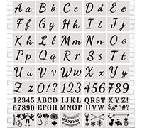 Alphabet Letter Stencils Reusable Large Small Alphabet Templates Number Stencils for Crafts Painting on Wood Wall Fabric Rock (40 Pcs)
