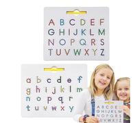 Alphabet Letter Tracing Board - Writing Practice Board | Magnet Bead Tablet - 2-in-1 Double-Side Magnetic Alphabet Edition, Magnetic Letter Tracing Boards for Children, Featuring Steel Beads