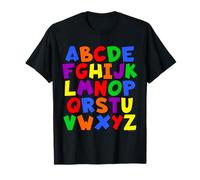 Alphabet Letters Learn ABCs Colorful Uppercase Pre-K Teacher T-Shirt