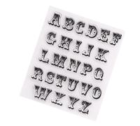 Alphabet Letters Transparent Stamp Transparent Retro Stamp with Letters from A to Z Rubber Seal Stamp Capital Letter Stamp for DIY Photo Cards Scrapbooking Album Crafts