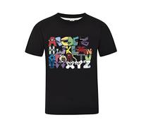 Alphabet Lore T-Shirt for Boy Summer Kids Cute Top Tee Anime Letter ABC Clothes Girls Cotton Short-Sleeve Tshirt (as8, Age, 7_Years, 8_Years, Regular, Black)