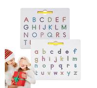 Alphabet Magnetic Drawing Board, 2-in-1 Learning Writing Playboard, Magnet Bead Tablet Pad, Magnets Tracing Board Double -Sided for Boys Girls