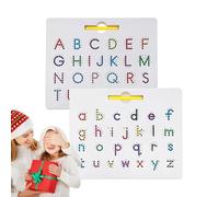 Alphabet Magnetic Drawing Board,2-in-1 Magnetic Steel Ball Drawing Board | Magnet Bead Tablet Pad Magnets Tracing Board Practicing Learning Education Toys, Stem Toy Letters Learning