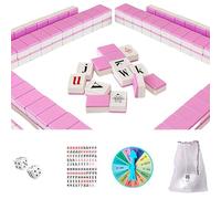 Alphabet Mahjong Tile Set Interactive Mini English Letter Mahjong Game Set Educational Children's Board Game Toys for Adults & Teens, 108 Tiles, Style 1