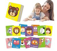 Alphabet Mask Cards, 26pcs Interactive Animal Mask Alphabet Cards for Kids, Fun ABC Flashcards with Animal Masks, Educational Letter Recognition Game Set
