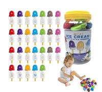 Alphabet Match Game | Alphabet Learning Ice Cream Matching Toy Set | Stacking Fine Motor Skills Toys | Creative Learning Set, Alphabets Matching Toy For Children To Learn Words
