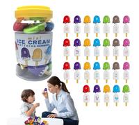 Alphabet Match Game Learning, ABS Ice Cream Matching Toy Set, Word Recognition Toys, Color Sorting Activity Educational Toys, Shape Letters Learning Toy For Color Recognition